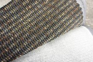 lot 32 image: 8-ft. Approx. Carpet Remnant Color Tone Brown Beige Multi-Color
