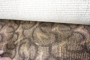 lot 58 image: 13-ft. Approx. Carpet Remnant Color-Tone Brown Tan Beige Patterned