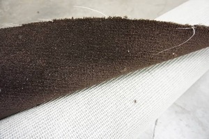 lot 67 image: 7 x 14 Approx. Carpet Remnant Color Garden Square Brown