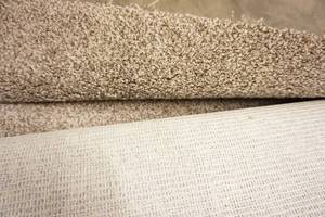 lot 75 image: 8-ft. Approx. Carpet Remnant Color-Tone Tan Beige Rice Grain