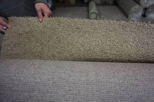 lot 155 image: LARGE Carpet Remnant Color-Tone Tan Blend Woodcliff...