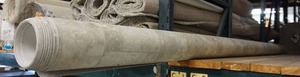 lot 159 image: LARGE Vinyl() Floor Covering Tan Cream Pattern...
