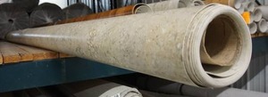 lot 162 image: LARGE Vinyl() Floor Covering Tan Cream Yellow Blend of Clouds...
