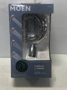 lot 11 image: MOEN N401H0CH Quattro 4-Spray Patterns 6.5 in. Single Wall Mount Handheld Shower Head with Magnetix in Chrome  ($139 Retail Value)