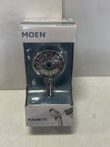 lot 12 image: MOEN 2600 Attract 6-Spray Wall Mount Handheld Shower Head 1.75 GPM in Chrome ($44 Retail Value)