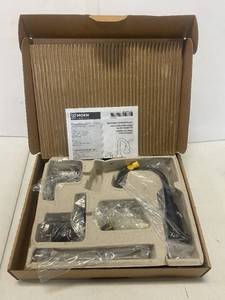lot 23 image: MOEN T6142BL Gibson 8 in. Widespread 2-Handle High-Arc Bathroom Faucet Trim Kit in Matte Black (Valve Not Included) ($188 Retail Value)