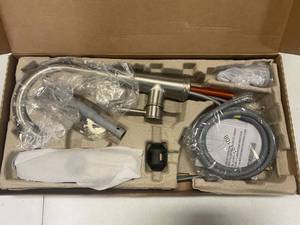 lot 25 image: MOEN 7260SRS Belfield Single-Handle Pull-Down Sprayer Kitchen Faucet with Reflex and Power Boost in Spot Resist Stainless Steel ($300 Retail Value)