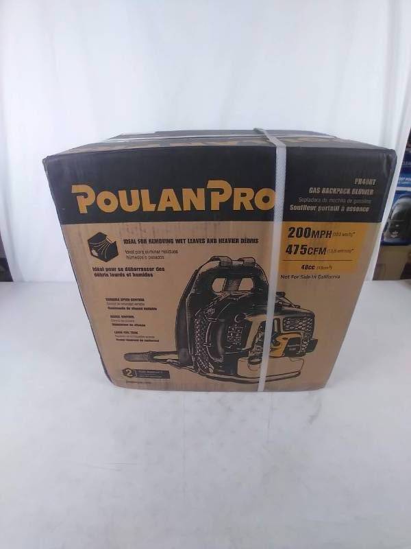 New Poulan Pro 48cc 2-Cycle Gas Backpack Leaf Blower