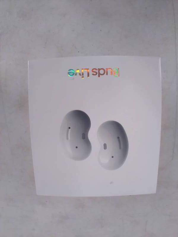 New Samsung Galaxy Buds Live True Wireless Noise-Cancelling Earbuds with Charging Case  Mystic White