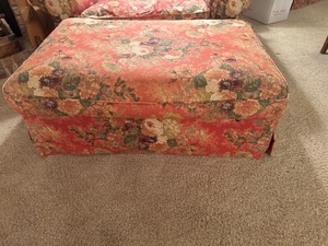 lot 47 image: Floral Chair With Ottoman