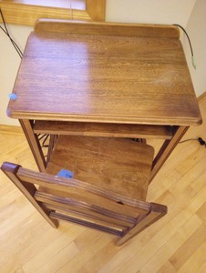 lot 62 image: Vintage Telephone Table With Chair