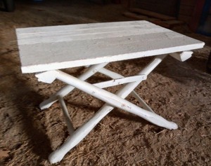 lot 69 image: Vintage Table And Stool