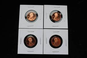 (4) Modern Proof Pennies