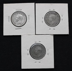 (3) Canadian Silver Quarters