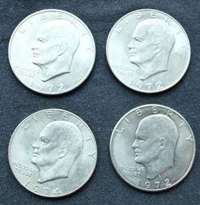 (4) Eisenhower Dollars