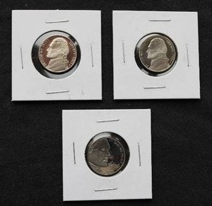 (3) 2003-2005 Proof Nickels