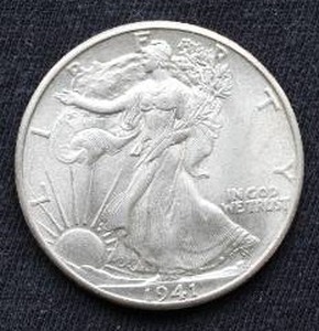 Beautiful 1941 Walking Liberty Half Dollar