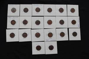 (20) Vintage Canadian Pennies