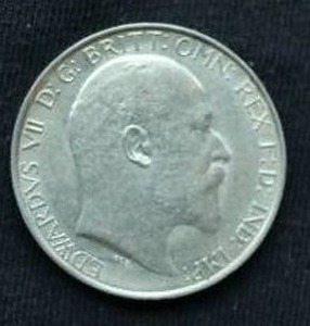 1906 British Silver 2 Shillings Coin