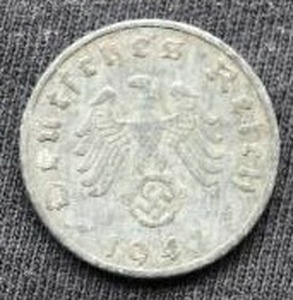 1941 German Third Reich 5 Pfennig Coin