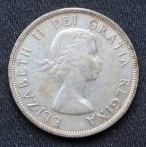 1958 Canadian Commemorative Silver Dollar
