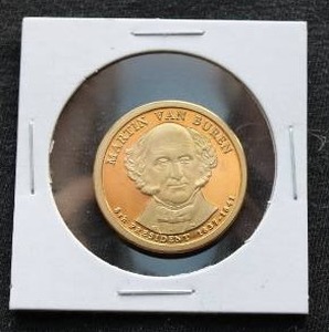 Proof Martin Van Buren Presidential $1 Coin