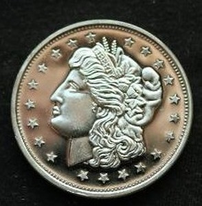 Morgan Dollar Design 1 Oz Silver Round