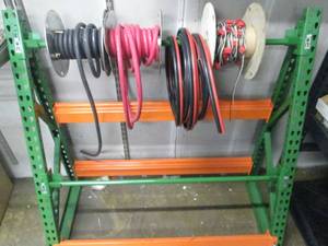 lot 179 image: Rack & Spools of Copper Wire