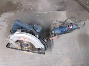 lot 96 image: Ryobi Circular Saw and Ryobi Detail Sander