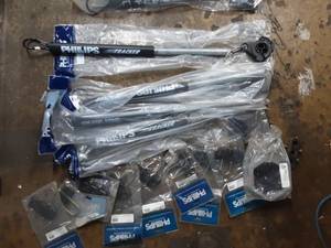 lot 264 image: new phillips hose support springs, 3 hole hose holders