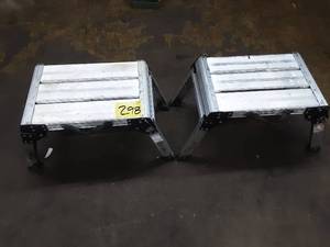 lot 298 image: pair of Ironton folding aluminum step stools 13 tall