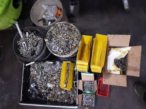 lot 11 image: Large assortment of NEW and Used Hardware, Nuts, Bolts, Washers, More mostly Grade 8