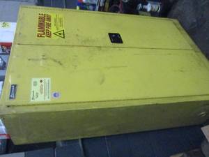 lot 375 image: Big Yellow Homak Flammable Safety Cabinet 67 x 43 x 18