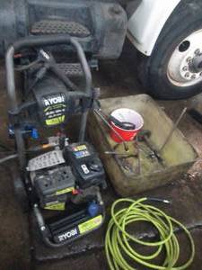 lot 388 image: Ryobi 3200 PSI with Floor Cleaner and Extras (read description)