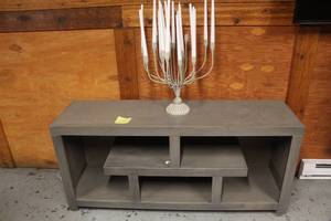 lot 436 image: Side Table with Large Candle Holder