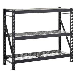 lot 291 image: EDSAL NSF 3 shelf storage racking flat black like new