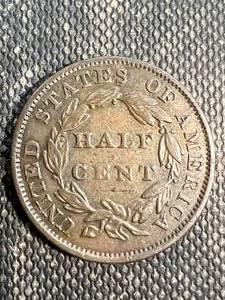 lot 02A image: 1834 US HALF CENT