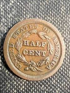lot 03A image: 1851 US HALF CENT
