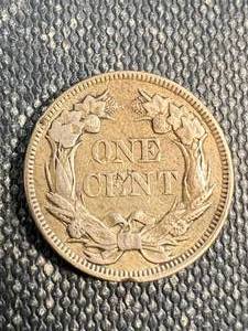 lot 08A image: 1857 US FLYING EAGLE CENT
