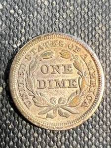lot 28A image: 1856 US SEATED DIME VF30