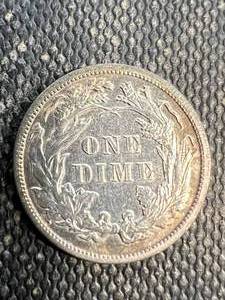 lot 30A image: 1889 US SEATED LIBERTY DIME UNC