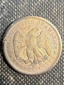 lot 33A image: 1875-S US SEATED LIBERTY 20 CENT PIECE XF