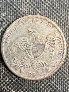 lot 34A image: 1838 US BUST QUARTER XF