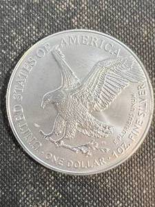lot 31 image: 2023 AMERICAN SILVER EAGLE 1 TROY OZ .999 FINE SILVER