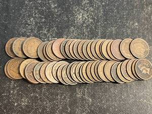 lot 40 image: ROLL OF 50 US INDIAN HEAD CENTS