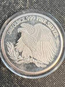 lot 46 image: 1 TROY OZ .999 FINE SILVER US EXPEDITION FORCE COMMEM. IN AIRTITE