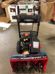 PowerSmart 24 in. Two-Stage Gas Snow Blower with Electric Start and LED Light and Heated Handles  Customer Returns See Pictures
