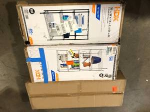 Lot of Assorted Metal Storage Shelving Various Models and Conditions  Customer Returns See Pictures