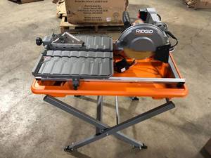 RIDGID 9-Amp 7 in. Blade Corded Wet Tile Saw with Stand   Customer Returns See Pictures