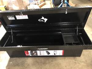 Husky 71.36 in. Matte Black Aluminum Full Size Crossbed Truck Tool Box  Customer Returns See Pictures